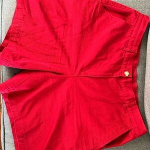 Lauren Ralph Lauren Bright Red Cotton Bermuda Shorts